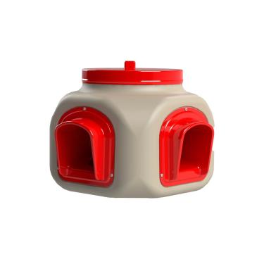 Imagem de Alimentador compacto de galinhas OverEZ - comporta 11 kg de ração - Galinheiro interno ou externo - Dispensador automático de alimentos para aves de capoeira alimentado por grande gravidade - Design à