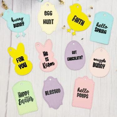 Imagem de KSCRAFT 2025 Janeiro Páscoa novo lançamento estêncil matrizes de corte de metal para álbum de recortes DIY gravação decorativa cartão de papel DIY (etiquetas de Páscoa carimbo/matriz)