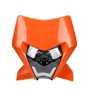Imagem de ABCERRSI Dirt Bike 5 faróis de LED, kit de luz de cabeça de enduro para motocicleta para 2024 EXC SXF XCW MX farol Supermoto carenagem ATV scooters-laranja