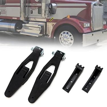 Imagem de VODCACA 2 Pacotes para Base de Trava do Capô Peterbilt Kenworth Compatível com Peterbilt 357 367 377 378 379 388 389 e Kenworth T300 T600 T800 W900 Substitua A Peça L56-0001 315-5401 Hlk1035 2312857 2