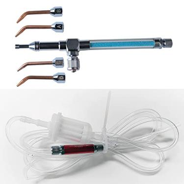 Imagem de Gerador universal de chama de tocha de gás de hidrogênio Oxy com 4 bocais de cobre + prendedor de flash back para máquina de solda de polimento HHO de 30-150L/H