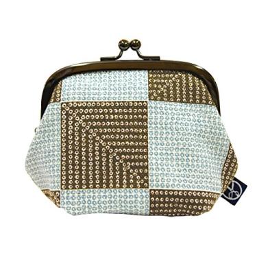 Imagem de MAEDA SENKO(マエダセンコウ) Bolsa feminina Goshikihanpudo padrão japonês da série Ichimatsu Kida, Ichimatsu Kida, L5.1"xW2.4"xH3.9", Bolsa Goshikihanpudo Série Padrão Japonês