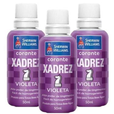 Imagem de Kit 3 Corante Líquido Xadrez Sherwin Williams Tintas Bisnaga Pigmento 