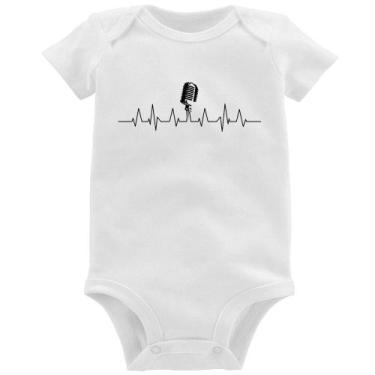 Imagem de Body Bebê Microfone Batimentos Cardíacos - Foca na Moda, Branco, G