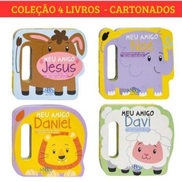 Imagem de Coleção 4 livros infantis cartonados - Animaizinhos da Bíblia - EDITOR