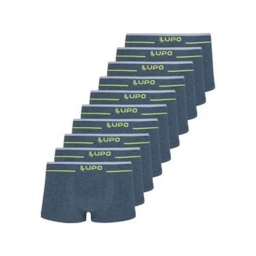 Imagem de Kit com 10 Cuecas Sunga Lupo 526-001, Azul, M
