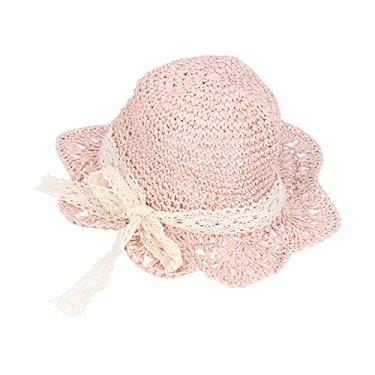 Imagem de Chapéu de Palha Infantil, Chapéu de Balde para bebê, Chapéu de Sol Ajustável para Crianças Pequenas, Chapéu de Praia de Verão, Chapéus de Proteção Solar para Crianças, Meninos e
