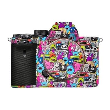 Imagem de JERXTTON Adesivo de capa de câmera antiarranhões para Sony Alpha A7RV A7R5 A7RM5 protetor de película de vinil para decoração protetora (rosa grafite)