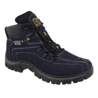 Imagem de Bota Militar Masculina Lona Tenis Adventure Coturno 33 Ao 48 Azul Jean