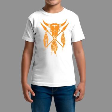 Imagem de Camisetas Infatil Básica Casual Estilosa Manga Curta Gola Redonda Boi 