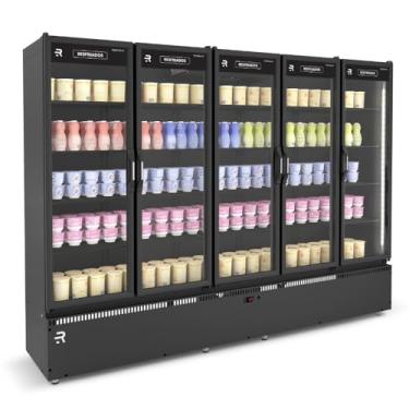 Imagem de Refrigerador Auto Serviço Vanguard Resfriados ASVR5P All Black Refrimate 1631L 5 Portas Controlador Digital 220V