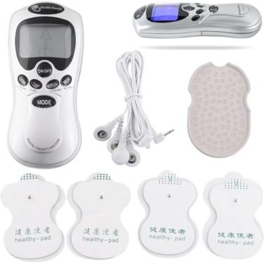 Imagem de Aparelho Massageador Eletrochoque Para Fisioterapia Alívio de Dores Musculares, Massageador Muscular Acupuntura - 4 Eletrodos Portátil Voltagem 110v/220v Bivolt