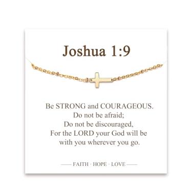 Imagem de Tarsus Pulseira de cruz para mulheres, presentes cristãos para mulheres, presentes religiosos, pulseira de cruz delicada, ajustável, Páscoa, dia das mães, Natal, aniversário, average, Aço inoxidável,