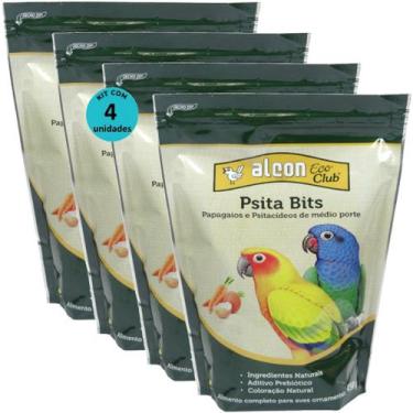 Imagem de Alcon eco club psita bits 450g kit com 4 ração para aves