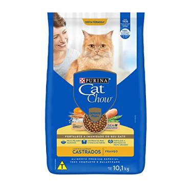 Imagem de Purina Cat Chow Ração Nestlé Para Gatos Castrados Sabor Frango - 10 1Kg Purina - Sabor Frango