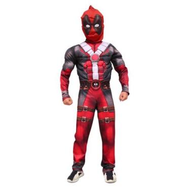 Imagem de Fantasia Deadpool Infantil Macacão Completo com Capuz - Abrakadabra, U