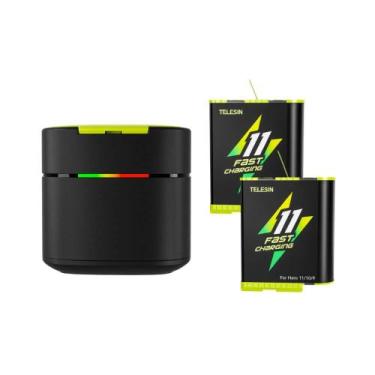 Imagem de Carregador Duplo + 2 Baterias Carga Rápida para GoPro Hero 12 / 11 / 1