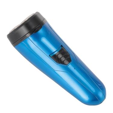 Imagem de Aparador de barba, cortador de barba elétrico multifuncional com corte preciso, 3 cabeças líquidas para viagens (preto) (azul)