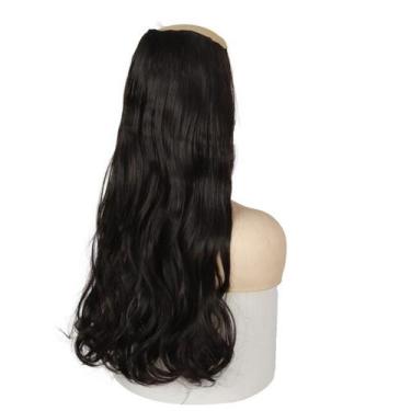 Imagem de Aplique Tic tac Ondulado 65cm idêntica ao Cabelo Humano - Weng, Preto