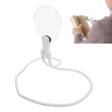 Imagem de Lupa de Aumento 5x Pescoço Apoio Mesa Leitura Haste Flexivel Baixa Visibilidade Trabalho Tarefa Multiuso Resistente