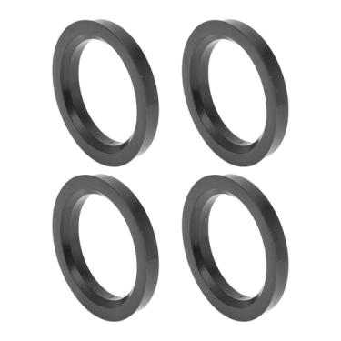 Imagem de INFINAUTO Anéis centralizados de cubo de roda de carro de 75,1 mm a 58,1 mm rodas de policarbonato preto eixo central amortecedor Hubrings 4 peças