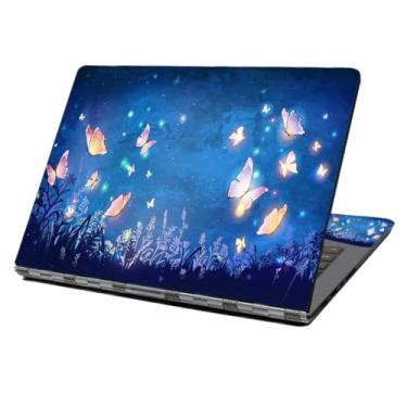 Imagem de Adesivo para laptop, 30.5 cm 33.0 cm 33.8 cm 35.6 cm 38.1 cm 39.1 cm 39.6 cm capa protetora para laptop Toshiba Hp Samsung Dell Apple Acer Leonovo Sony Asus Laptop Notebook (borboleta azul)