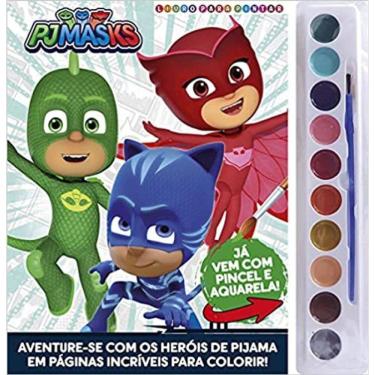 Imagem de Pj Masks Livro Para Pintar Com Aquarela