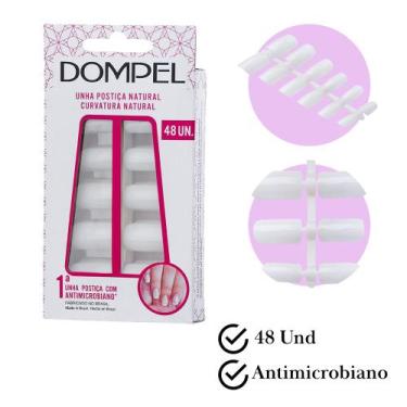 Imagem de 48un Unha Postiça Realista Natural Manicure Curva Antimicrobiano Dompe