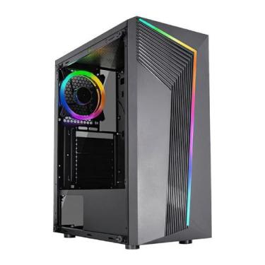 Imagem de Gabinete Gamer K-MEX CG-XXAA, RGB, Mid Tower, Vidro Temperado, ATX, mA