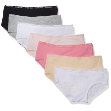 Imagem de Calcinhas Calvin Klein para meninas Little Modern Cotton, pacote com 7