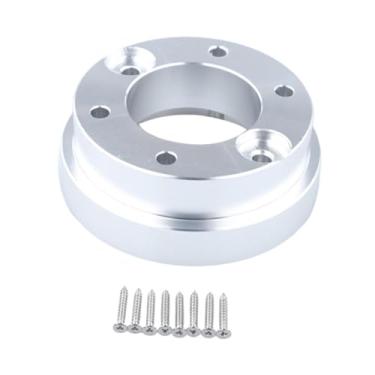 Imagem de AsrMyjcx Adaptador de roda do volante Conector de roda de roda Racias de corrida Race Game Modification para G923 G920 7cm/2,75 "roda PCD, Prata