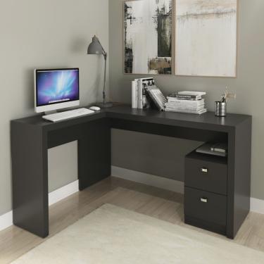 Imagem de Mesa para Escritório 113x138,5cm em L com 2 Gavetas ME4129