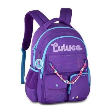 Imagem de Mochila De Costas Escolar Juvenil Luluca Clio Style Lu24611, Roxo