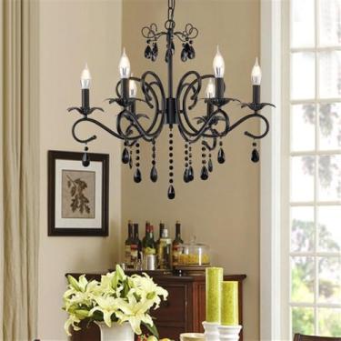 Imagem de OUFULA Lustre retrô americano LED Personalidade Criatividade Sala de Estar Restaurante Quarto Estudo Villa Hotel Café Bar Clothing Store Lâmpada Pendente (D 6 luzes)