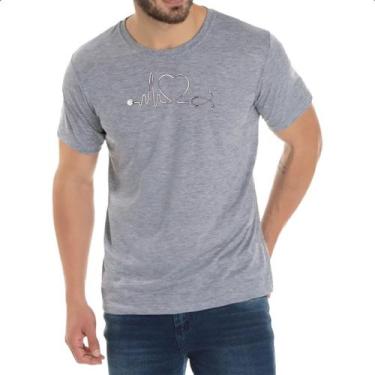 Imagem de Camiseta Cinza Batimento cardiaco Enfermagem - Alearts, EG