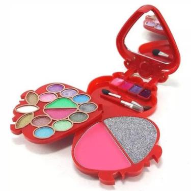 Imagem de Kit maquiagem infantil de morango coração e maça - Little Beauty, Mora