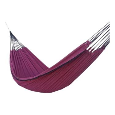 Imagem de Rede De Descanso Dormir Balanço Casal Reforçada Grande 4m x 1,4m - Ideal Para Camping, Hotel, Praia, Acampamento, Jardim, Varanda, Sítio, Chácara, Apartamento, Viagem (Rosa Mesclado Com Franja)