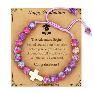 Imagem de VULETO Cesto de Páscoa para meninas e meninos, pulseira de contas de cruz católica cristã cesta de Páscoa presentes para adolescentes e crianças, one size, Sem Pedra Preciosa