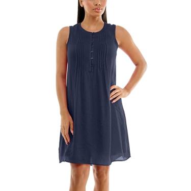 Imagem de Zac & Rachel Vestido feminino sem mangas com detalhe de pintucking frontal, Blazer azul-marinho, GG