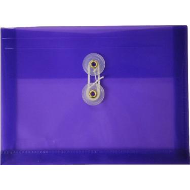 Imagem de Filexec Envelopes de poliéster, tamanho da foto, carga lateral, fechamento de corda, roxo (pacote com 12) (50075-15404)