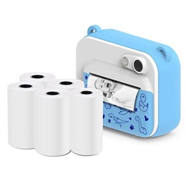 Imagem de Usteetic Papel de impressão para crianças, câmera de impressão instantânea com papéis de impressão, tela LCD 1080p de 2,4 polegadas, câmera dupla (papel de impressão)