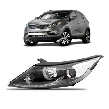 Imagem de Farol Sportage LX 2013 a 2016 Eletrico Sem Motor Com Led - DEPO, Esque