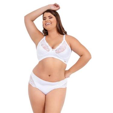 Imagem de Conjunto Plus Size Betânia IMI Lingerie Sem Bojo Em Microfibra E Renda