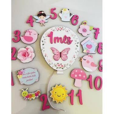 Imagem de Kit Mesversário Balão Jardim Encantado - Sabiá Personalizados