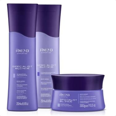 Imagem de Kit Matizador Specialist Blonde Shampoo + Condicionador + Máscara Efeito Imediato Amend