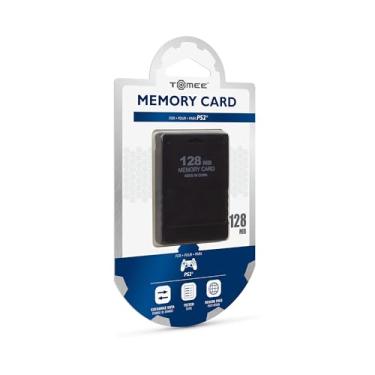 Imagem de Cartão de memória PS2 de 128 MB para Sony PlayStation 2 – Armazenamento de jogos de alta velocidade 2043 Blocos – Compatível com todos os modelos PS2 – Durável, Design Plug & Play – Preto