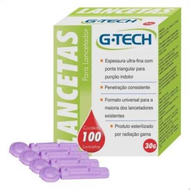 Imagem de Lanceta Para Lancetador 100 Unidades G-Tech - 30 g, 30 g
