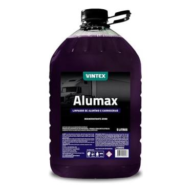 Imagem de Limpador de alumínio Vintex Alumax 5L: remove sujeiras e oxidações de baús, rodas e carrocerias com alta eficiência e segurança