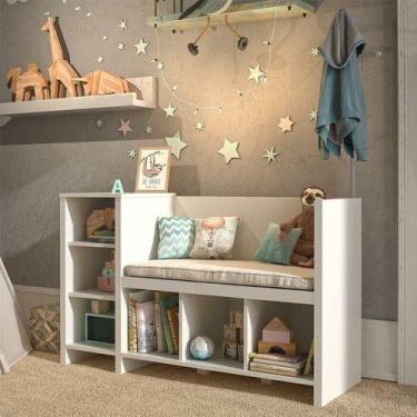 Imagem de Organizador De Brinquedos Com Assento 100% mdf (organizador Infantil) 