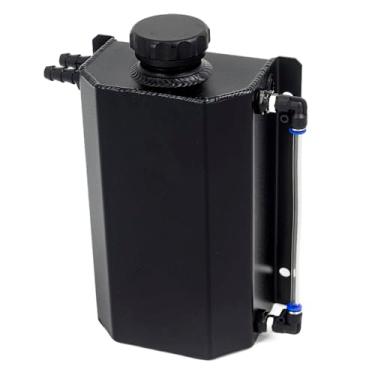 Imagem de ZHSYMX Tanque De Expansão Universal Para Radiador Refrigerante Liga Alumínio 2L, Coletor Óleo Do Motor, Reservatório Preto